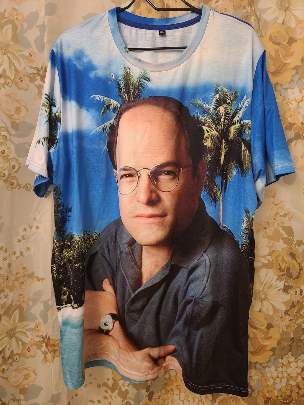George Costanza - Men's Tropical Print Shirt - Dad Brand